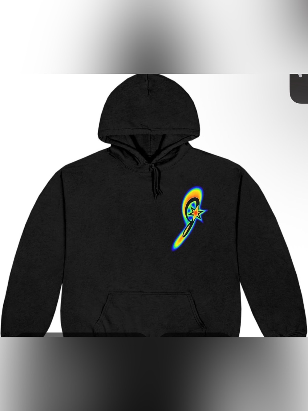 Black JoJo Siwa Hoodie with Colorful Star Graphic